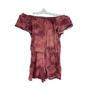 Old Navy Girls Off-The-Shoulder Tie-Dye Romper Size M (8) 100% Cotton
